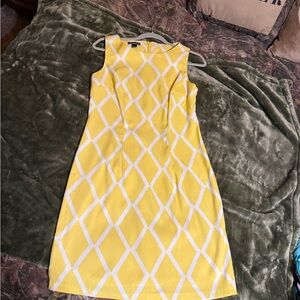 Alyx Yellow and White Geometric Mini Dress